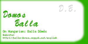 domos balla business card